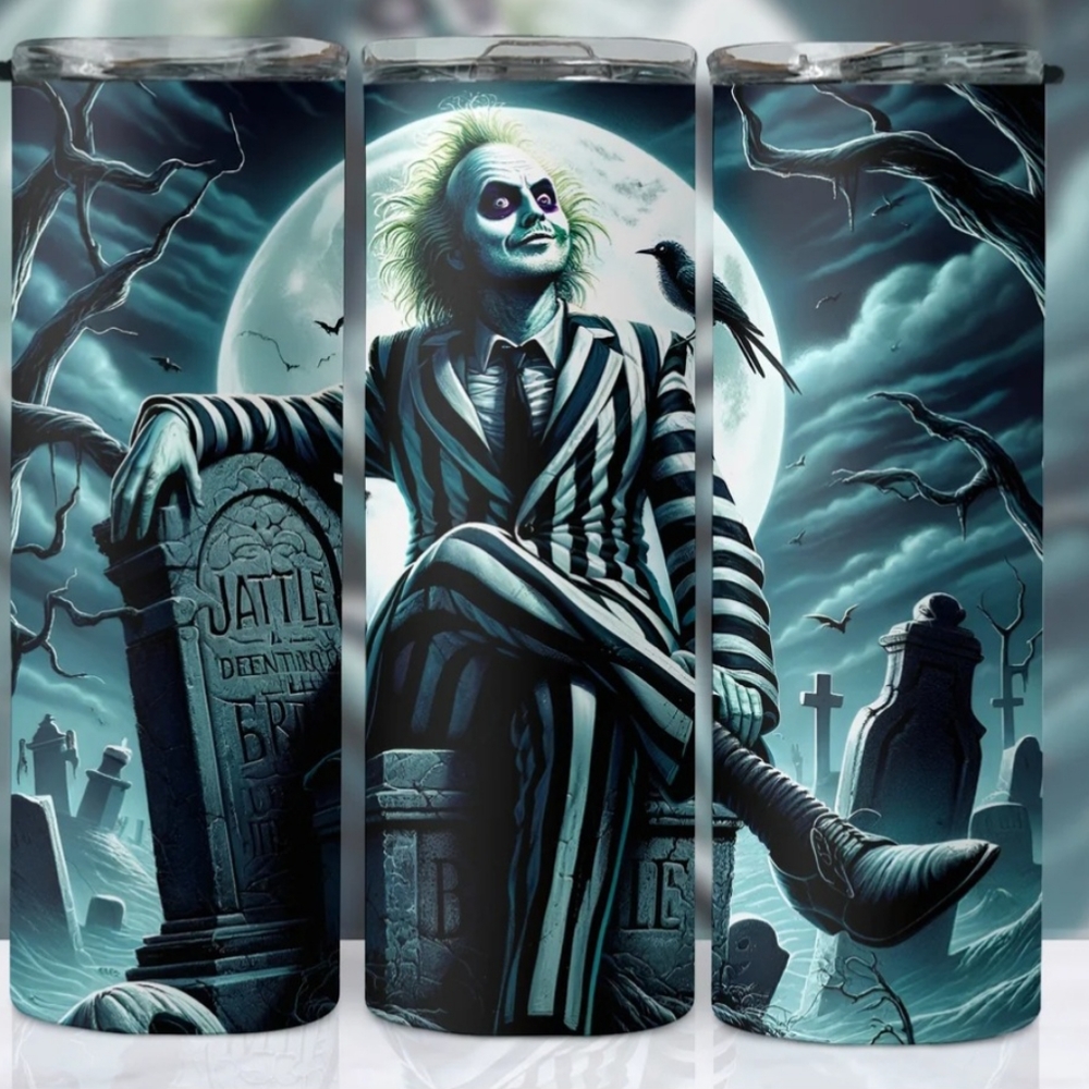 Beetlejuice sublimation tumbler